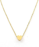 Tiny Golden Heart Necklace — Delicate Alloy Pendant, 1 Pc