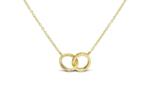 Elegant Double O Layered Necklace – Gold Plated Look