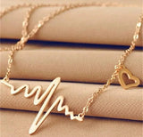 Life Line Golden Alloy Necklace - Minimal Everyday Pendant