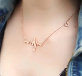 Life Line Golden Alloy Necklace - Minimal Everyday Pendant