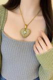 Open Heart Personalized Name Necklace — Gold Alloy Engraved Pendant