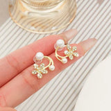 Golden Alloy Fashion Earrings — Elegant 2-Piece Set