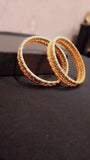 Gold-Plated 2-Piece Kara Bangles for Girls — Sizes 1.5 & 2