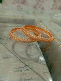 Gold-Plated Kara Bangle Set — 2 Pcs | Classic Women's Bangles