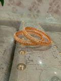 Gold-Plated Kara Bangle Set — 2 Pcs | Classic Women's Bangles