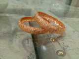 2 Pc Gold-Plated Kara Bangle Set — Elegant Traditional & Modern Bracelets