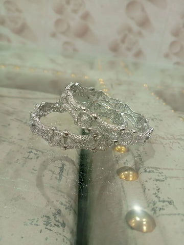 Silver-Plated Kara Bangle Pair — Traditional Women's Bracelet Set