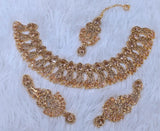 Leaf Design Pink Zircon Artificial Jewelry Set - 4-Piece Elegance