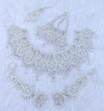 Pink Pearl Flower Necklace Set — 5-Piece Artificial Jewelry Set