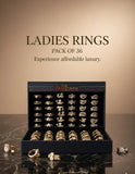 36-Piece Golden Zinc Alloy Women's Ring Set — Fashion Rings