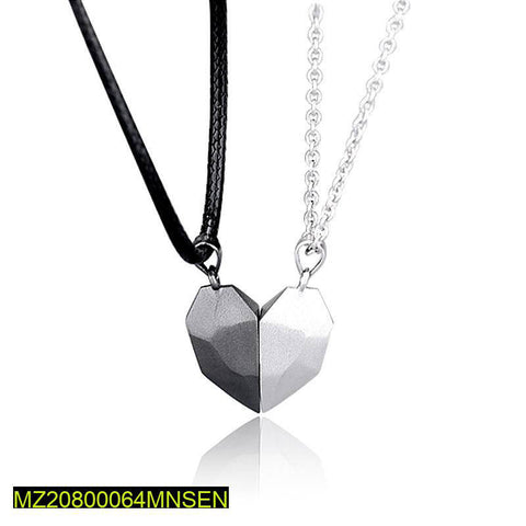 Silver Stainless Steel Heart Pendant Necklace – Unisex Minimal