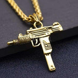 Men's Army-Style Gun Pendant Necklace — Gothic Military Charm