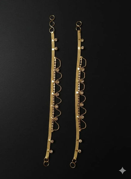 Multicolor Alloy Anklet Pair – Elegant Foot Jewellery for Women