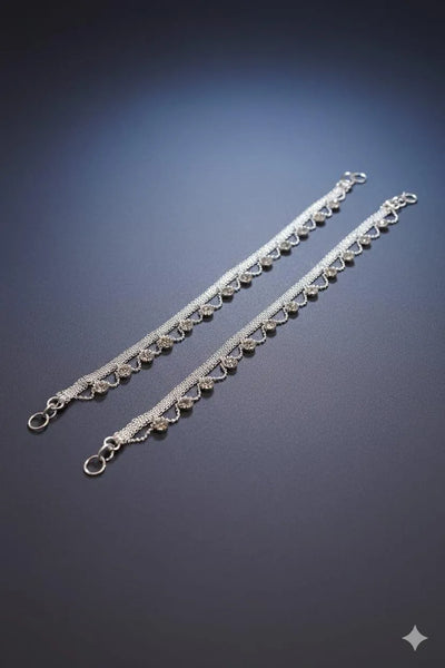 Multicolor Alloy Anklet Pair - 2-Piece Fashion Anklets for Women