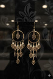 Elegant Golden Alloy Drop Earrings - Lightweight Fashion Jewelry