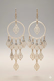 Elegant Golden Alloy Drop Earrings - Lightweight Fashion Jewelry