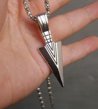Men's Silver Arrow Pendant — Trendy Alloy Necklace Charm
