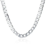Minimal Silver Stainless Steel Necklace - Unisex 50cm Chain