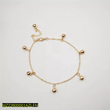 Golden Adjustable Pair Anklets — Elegant 20cm + 5cm Alloy Anklet