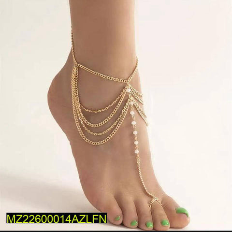 Golden Adjustable Anklet - Alloy Fashion Anklet 20cm-4cm