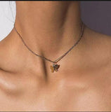 Gold-Plated Butterfly Pendant Necklace – Delicate 30cm Chain
