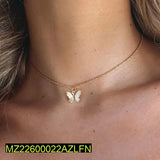 Gold-Plated Butterfly Pendant Necklace – Delicate 30cm Chain