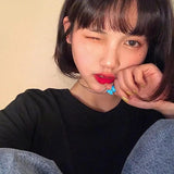 Alloy & Resin Butterfly Pendant Necklace — 35cm+5cm Elegant