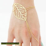 Golden Leaf Bracelet — Elegant Alloy Fashion Bracelet for Women