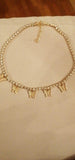 Gold-Plated Butterfly Choker Necklace — Elegant Alloy Pendant
