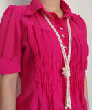 Double Knotted Long Pearl Multi-Layered Necklace — 125 cm