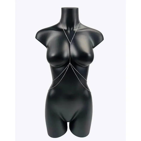 Silver-Plated Adjustable Belly Chain — Trendy Alloy Navel Jewelry