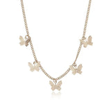 Delicate Butterfly Necklace for Girls — Adjustable Alloy Chain