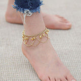 Gold-Plated Alloy Anklet — Dainty Free-Size Golden Anklet