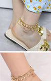 Gold-Plated Alloy Anklet — Dainty Free-Size Golden Anklet