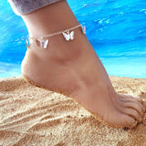 Silver-Plated Adjustable Anklet Pair for Women - Elegant Footwear