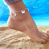 Silver-Plated Adjustable Anklet Pair for Women - Elegant Footwear