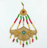 Resin Polish Jhumar for Women with Red Stones – Majestic Jewellery