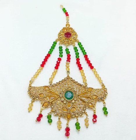 Resin Polish Jhumar for Women with Red Stones – Majestic Jewellery