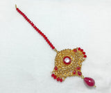 Resin Polish Bindiya for Women - Red Stone Slim Tikka Accent (Casting)