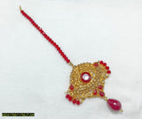 Resin Polish Bindiya for Women - Red Stone Slim Tikka Accent (Casting)