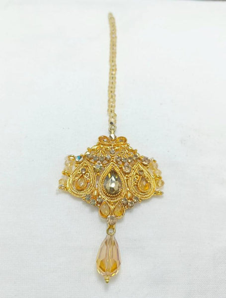 Resin Polish Decorative Bindiya - Slim Crystal Forehead Tikka