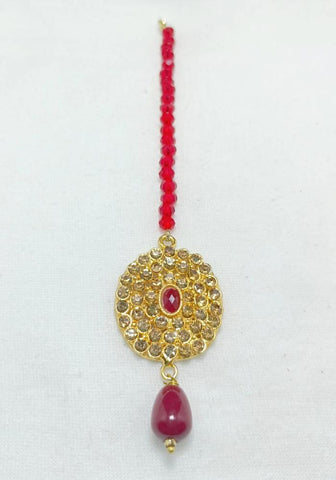 Resin Polish Crystal Bindi — Slim Elegant Forehead Tikka