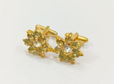 Golden Fancy Women's Stud Earrings — Lightweight Casting Jewelry