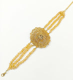 Golden-Plated Beaded Adjustable Bracelet — Premium Alloy Jewelry
