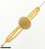Golden-Plated Beaded Adjustable Bracelet — Premium Alloy Jewelry