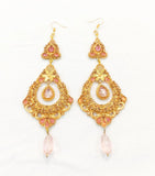 Charming Pink Casting Earrings — Elegant 2-Piece Set