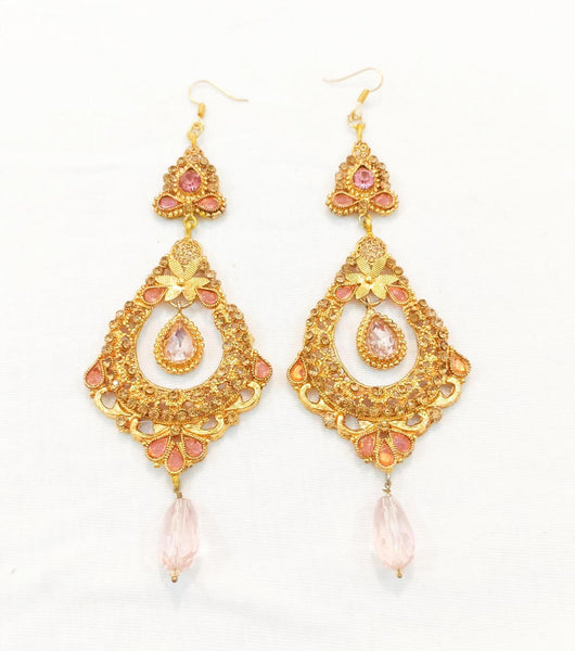 Charming Pink Casting Earrings — Elegant 2-Piece Set