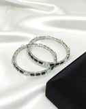 Black Plain Alloy Bangles - 2-Piece Classic Minimal Set