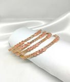 Set of 4 Pink Plain Alloy Bangles — Lightweight Fashion Jewelry