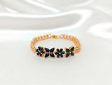 Majestic Black Chain Bracelet - Elegant Alloy Bracelet for Women